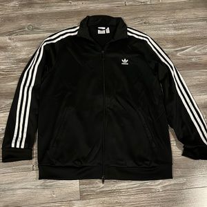 Adidas Women’s Full Zip Track Jacket Large Black double zip